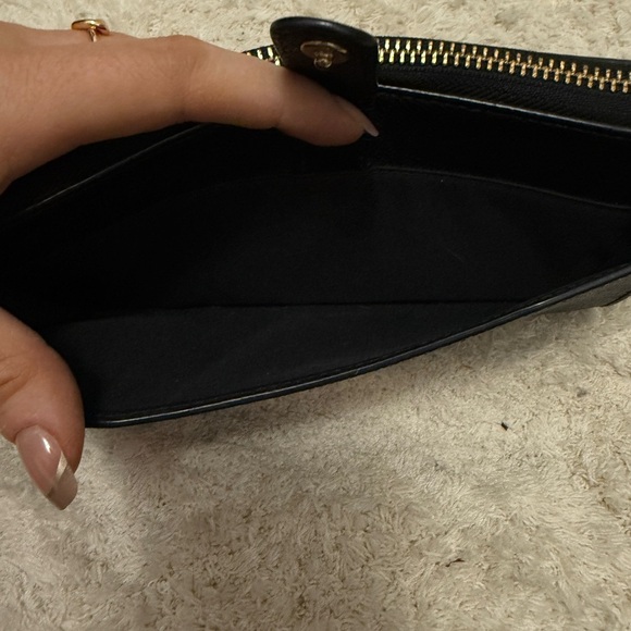 Coach Black and Gold Textured Wallet - Picture 7 of 10